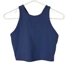 Athleta Conscious Crop Power Vita Blue Size Small Gym Active